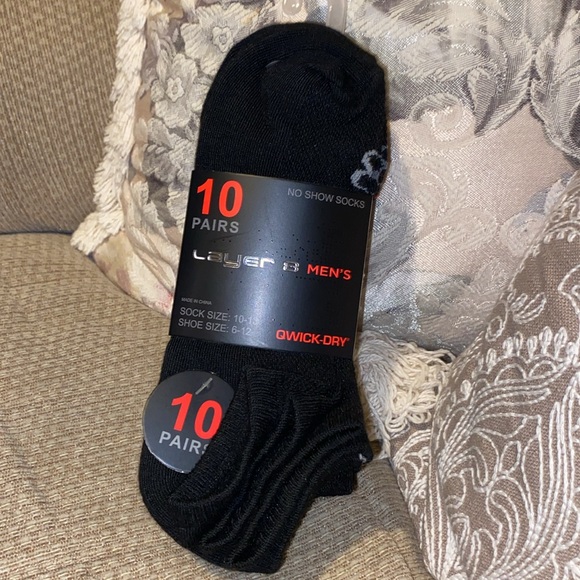 🧦NWT Layer 8 Men’s Black No Show Socks Quick- Dry - Picture 7 of 7